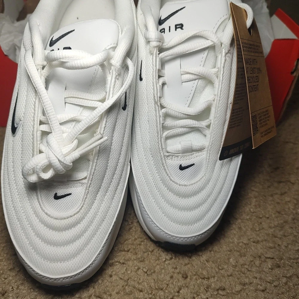 Nike‎ Air Max AP Kids Sneakers White Black CU4826-100 Low Top Running Shoes